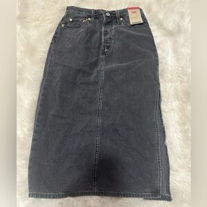 NWT Levi's Denim Midi Skirt